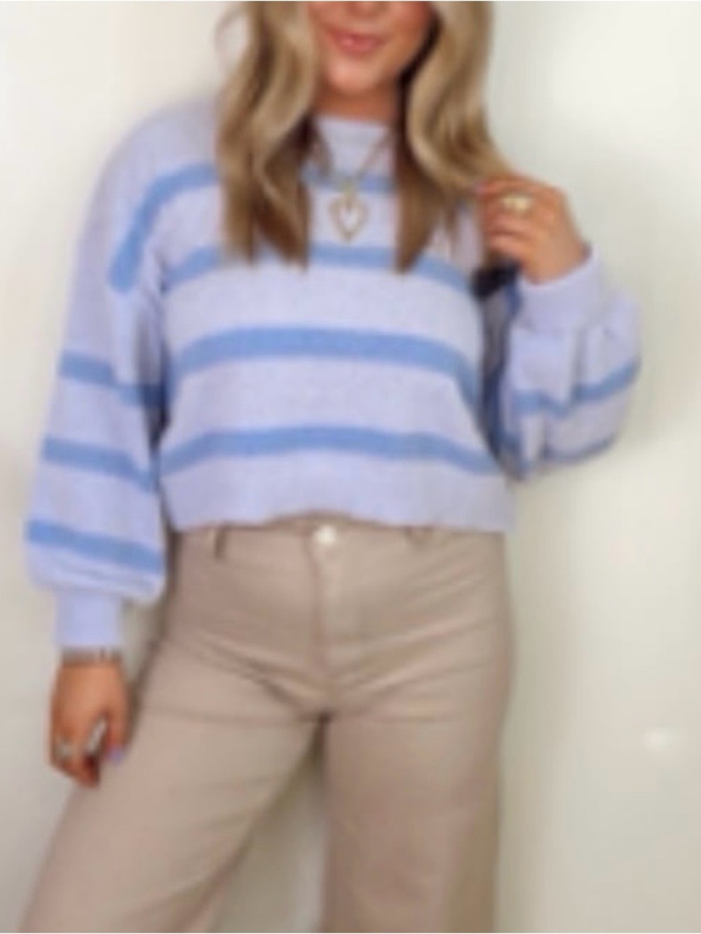 Sal Terrae - Purple Striped Cropped Sweater